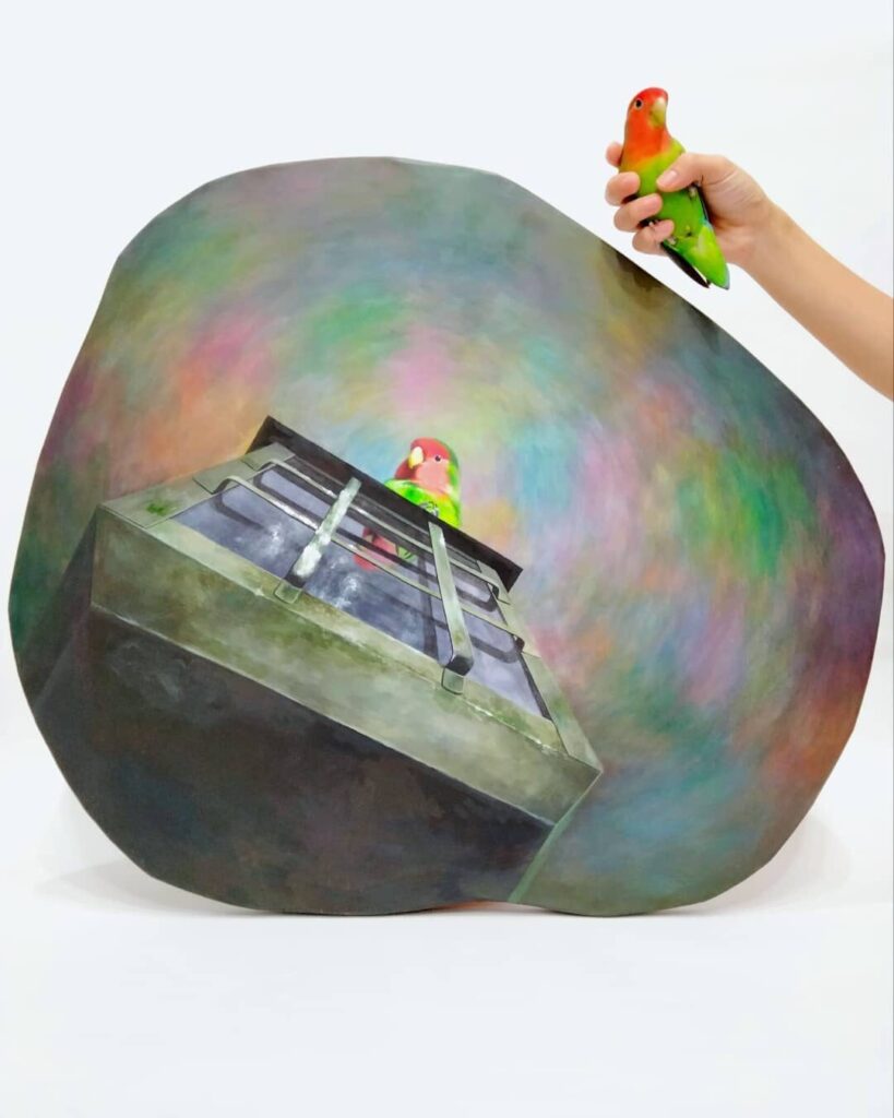 【 見下ろしなごちゃん 】
November 2021
Wood, drawing paper, acrylic paint
630 × 570mm

Rin Northwind
リン ノースウィンド