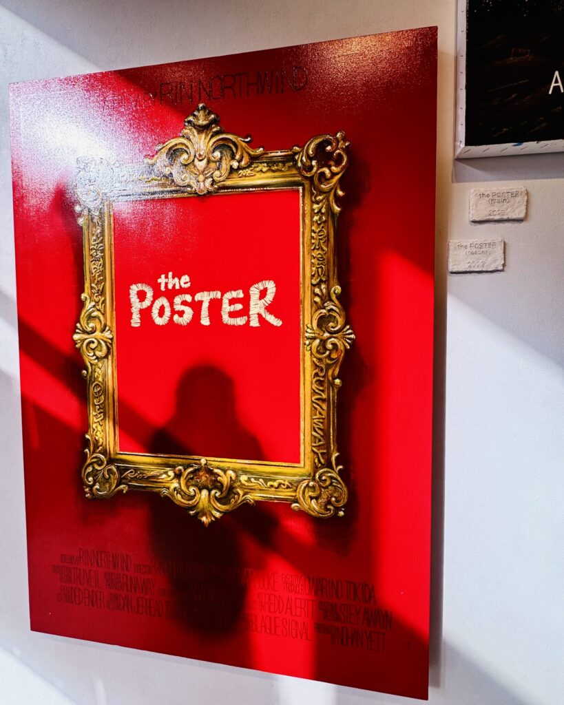 【the POSTER (teaser)】 August 2025 Oil paint on canvas 1272×900mm 
Installation view
Rin Northwind