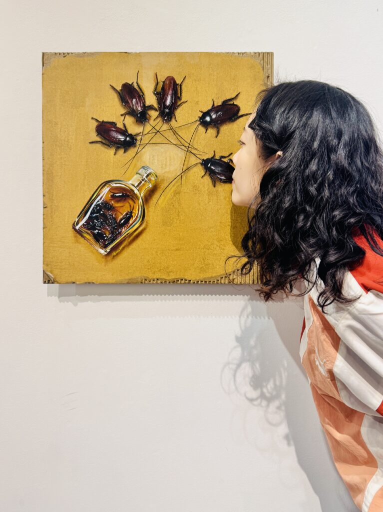 【N°5】 September 2025 Oil paint on cardboard, Perfume(N°5) 450×450mm
With artist
Rin Northwind
リン ノースウィンド