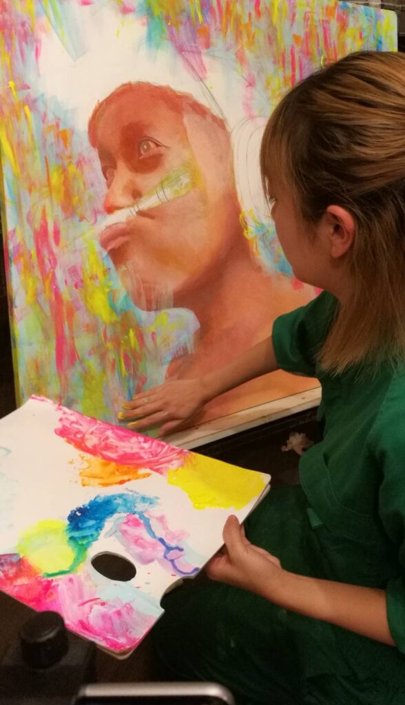 【凜１６歳】
March 2020
Acrylic on wood panel
process2
Rin Northwind