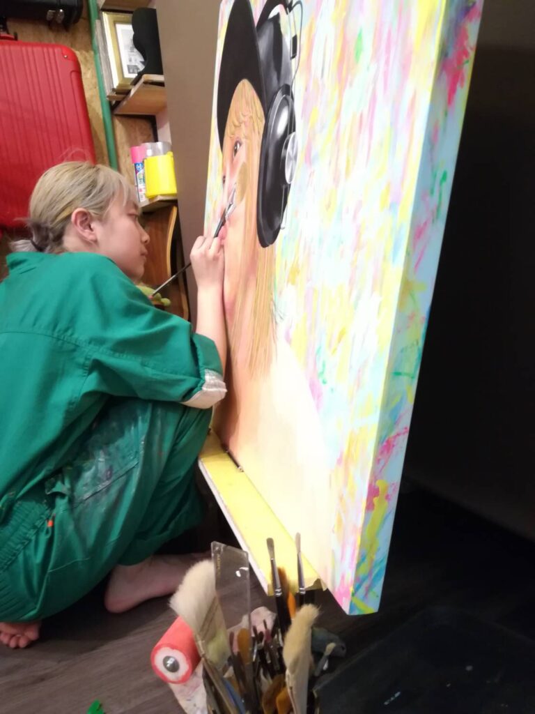 【凜１６歳】
March 2020
Acrylic on wood panel
process1
Rin Northwind