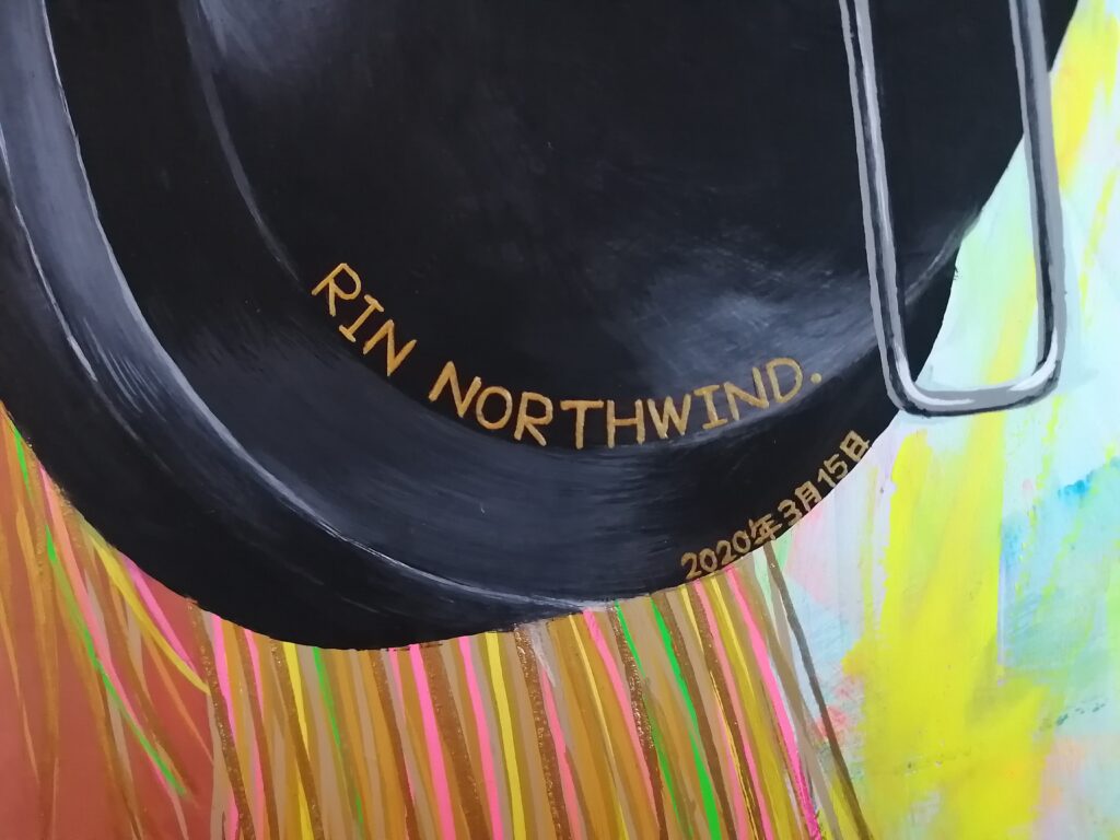 【凜１６歳】
March 2020
Acrylic on wood panel
Detail
Rin Northwind