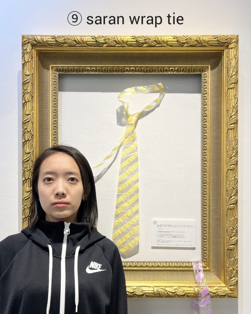 【saran wrap tie】 Plastic wrap, masking tape With artist Rin Northwind リン ノースウィンド