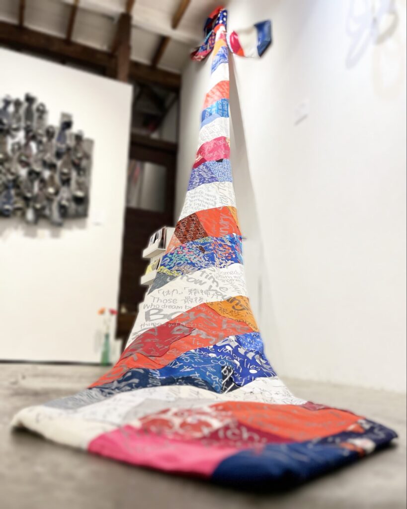 【Tie is long life is short】 2023 Vintage fabric, pen Rin Northwind リン ノースウィンド