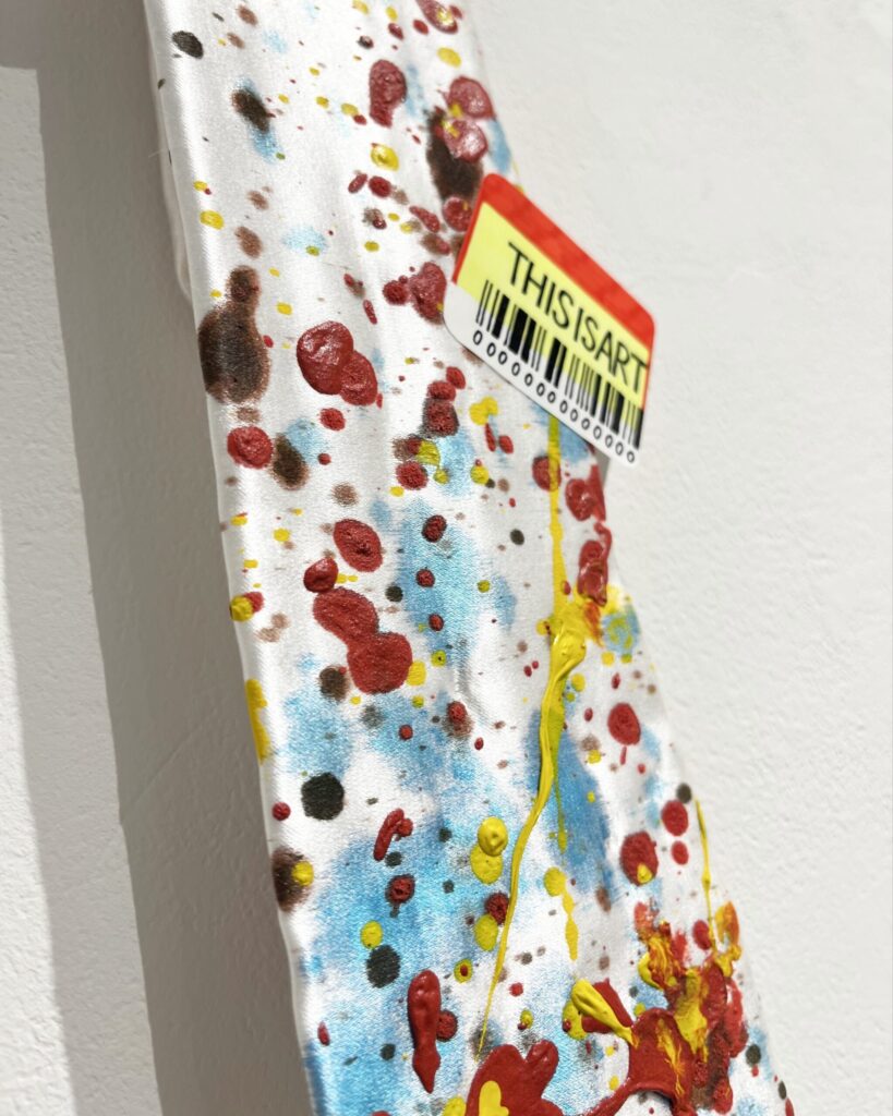 【ＡＲＴ】
2023
Polyester fabric, acrylic paint, glue, wood powder, food coloring, paper, pen
＋resin, styrofoam container, plastic container, plastic spoon, bamboo skewer, wooden chopsticks
Detail2
Rin Northwind