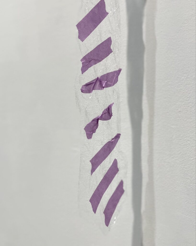 【saran wrap tie】 Plastic wrap, masking tape Detail4 Rin Northwind