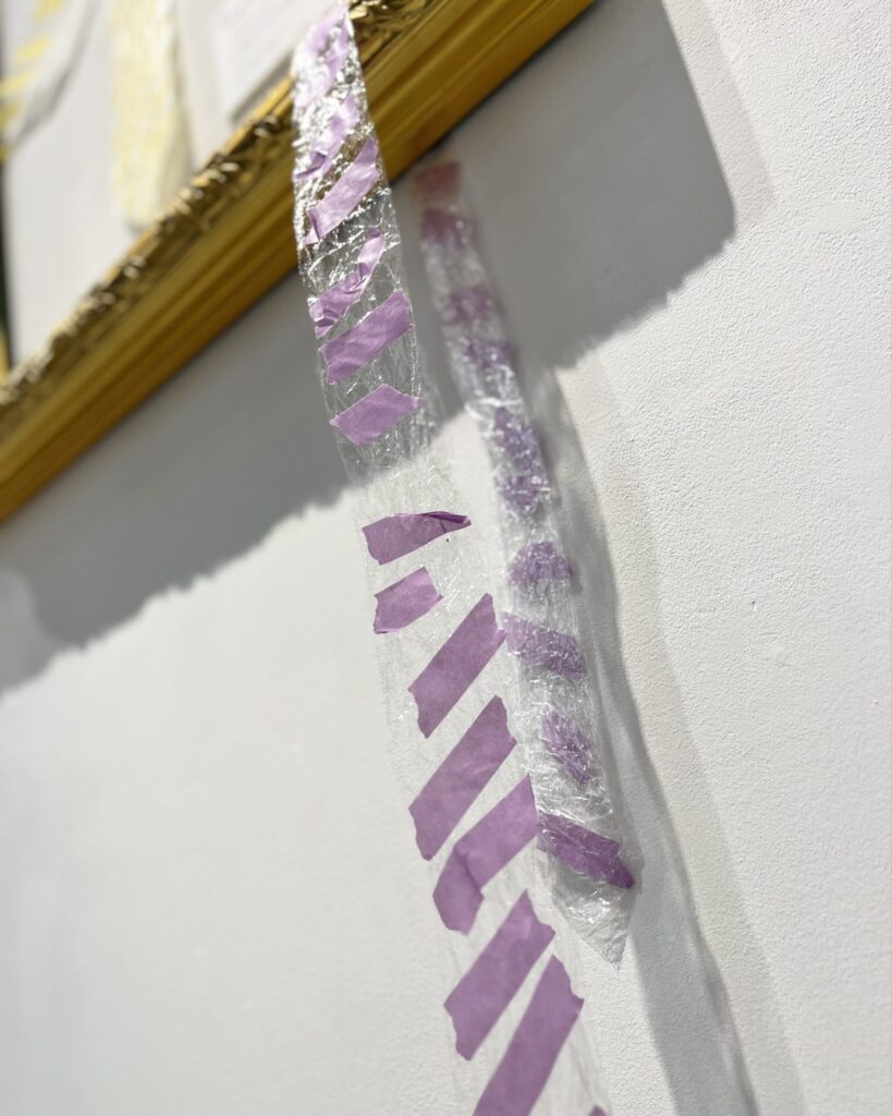 【saran wrap tie】 Plastic wrap, masking tape Detail3 Rin Northwind