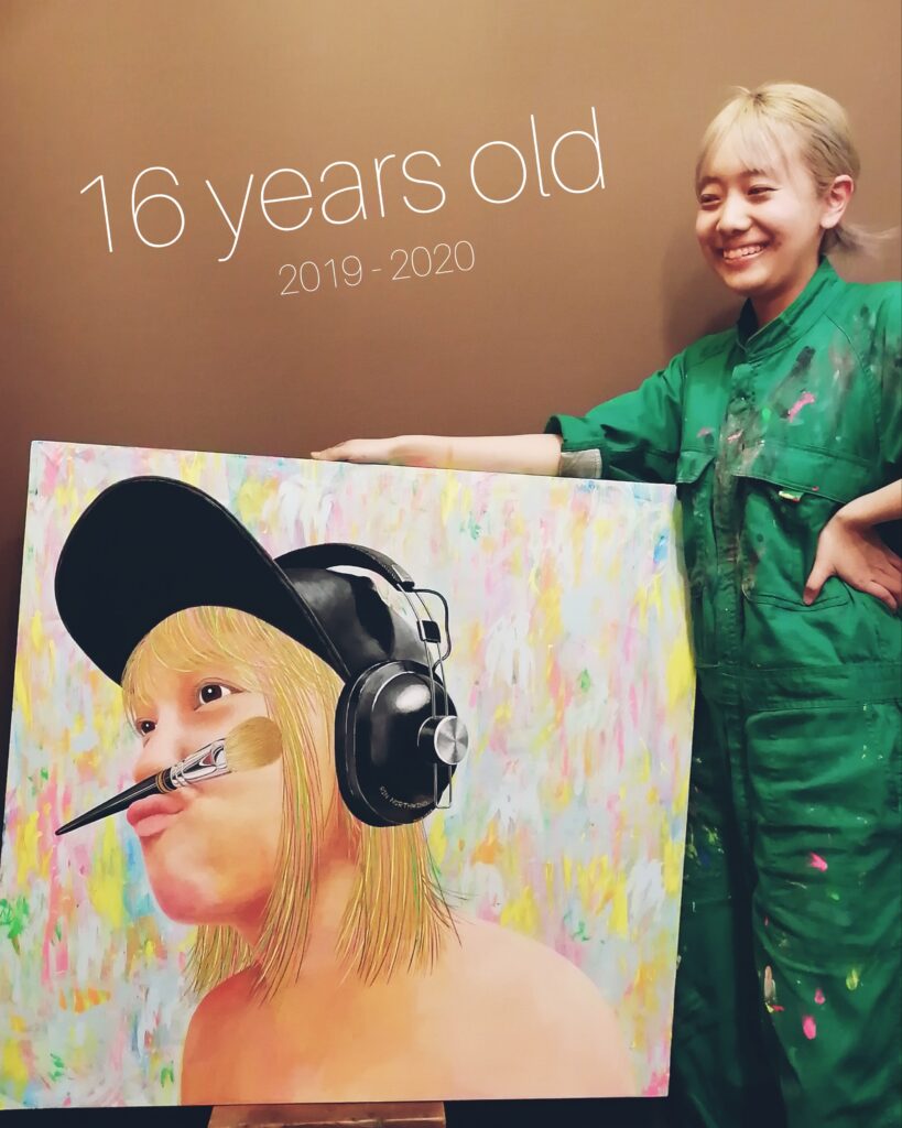 【凜１６歳】
March 2020
Acrylic on wood panel
With artist
Rin Northwind
リン ノースウィンド
