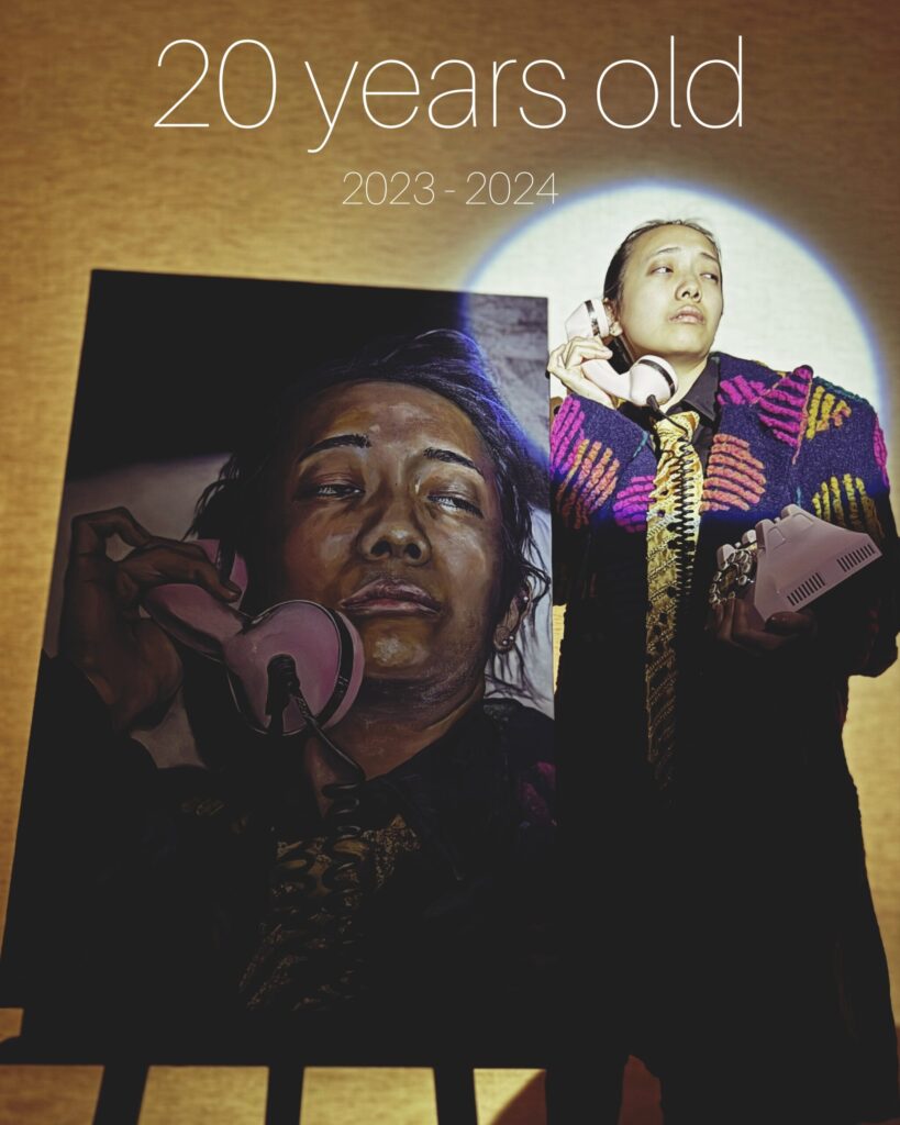 【 Am I there? 】
February 2024
Oil paint on canvas
M30(910×606mm)
20y/o self-portrait (Official)
With artist
Rin Northwind
リン ノースウィンド