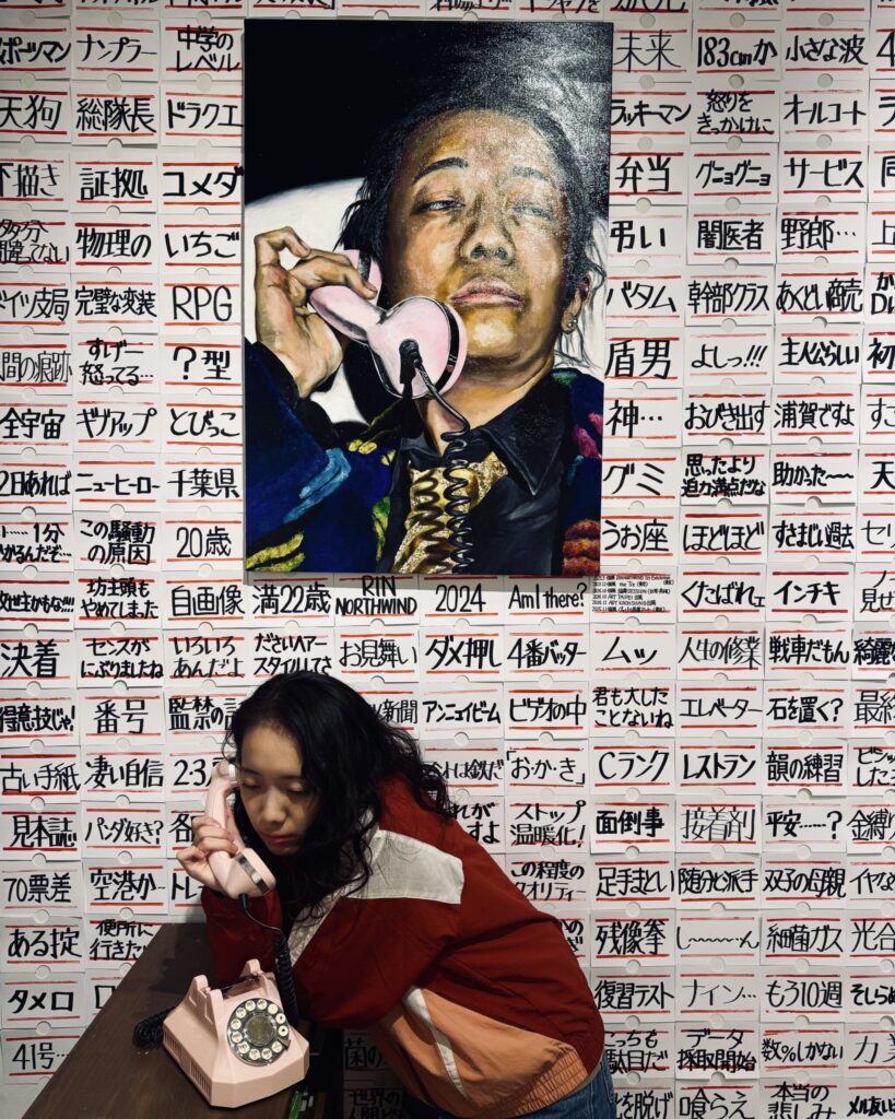 【 Am I there? 】
February 2024
Oil paint on canvas
M30(910×606mm)
20y/o self-portrait (Official)
Installation view2
Rin Northwind