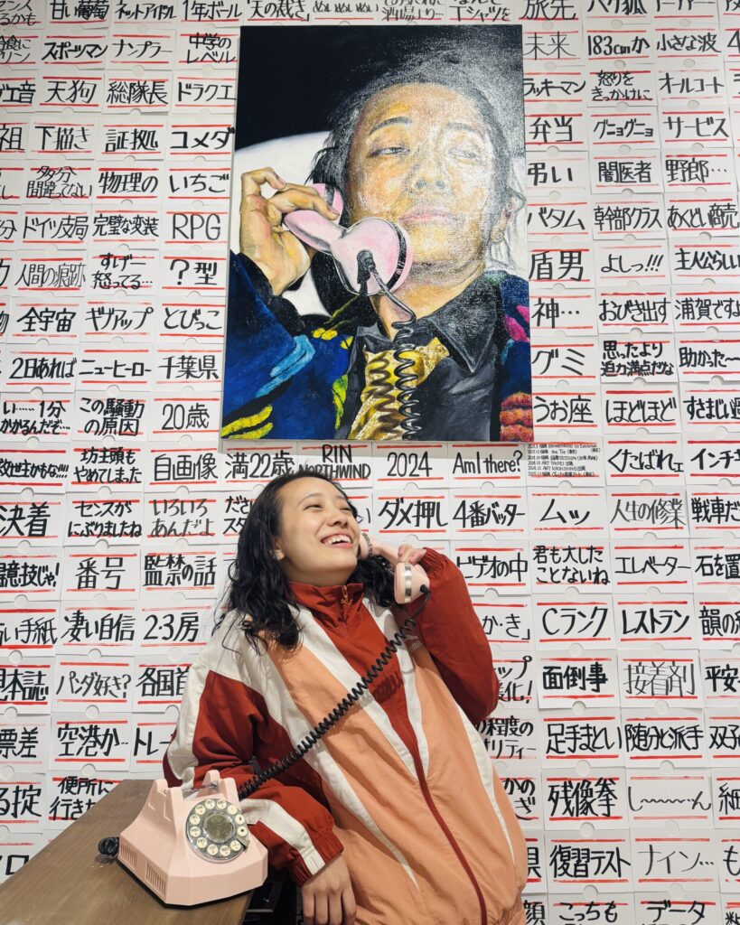 【 Am I there? 】
February 2024
Oil paint on canvas
M30(910×606mm)
20y/o self-portrait (Official)
Installation view3
Rin Northwind