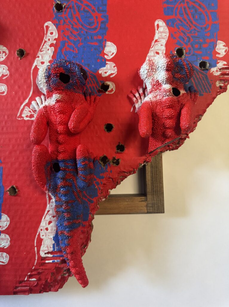 【猛毒SESSION #001】
2024
Resin, cardboard, acrylic paint, water-based paint, magnets, wooden frame, varnish

H:900 
W:600 
D:98

Price(TWD): 80,000
Detail3
Rin Northwind