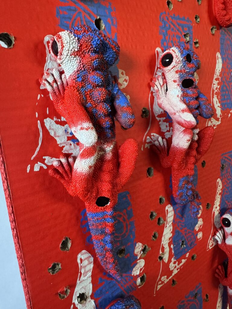 【猛毒SESSION #001】
2024
Resin, cardboard, acrylic paint, water-based paint, magnets, wooden frame, varnish

H:900 
W:600 
D:98

Price(TWD): 80,000
Detail5
Rin Northwind