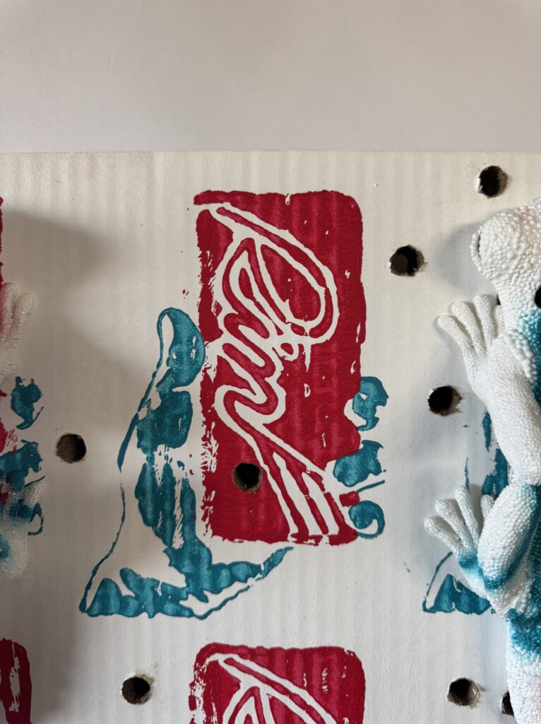 【猛毒SESSION #012】 2024 Resin, cardboard, acrylic paint, water-based paint, magnets, wooden frame, varnish H:580 W:450 D:44 Price(TWD): 40,000 Rin Northwind